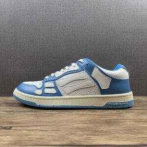 Amiri Skel Top Low Blue And White Unisex Sneakers